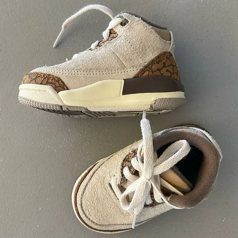 Nike Air Jordan 3 Retro TD Palomino Toddler Size 4C DM0968-102 Worn 3-4 times